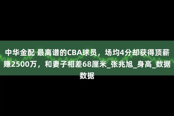中华金配 最离谱的CBA球员，场均4分却获得顶薪赚2500万，和妻子相差68厘米_张兆旭_身高_数据